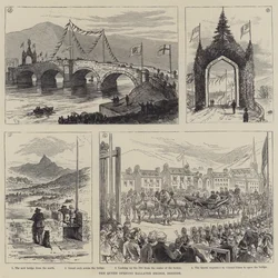 La Reine ouvrant le pont de Ballater, Deeside